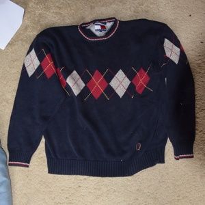 Tommy Hilfiger XL 100% Cotton Plaid Sweater